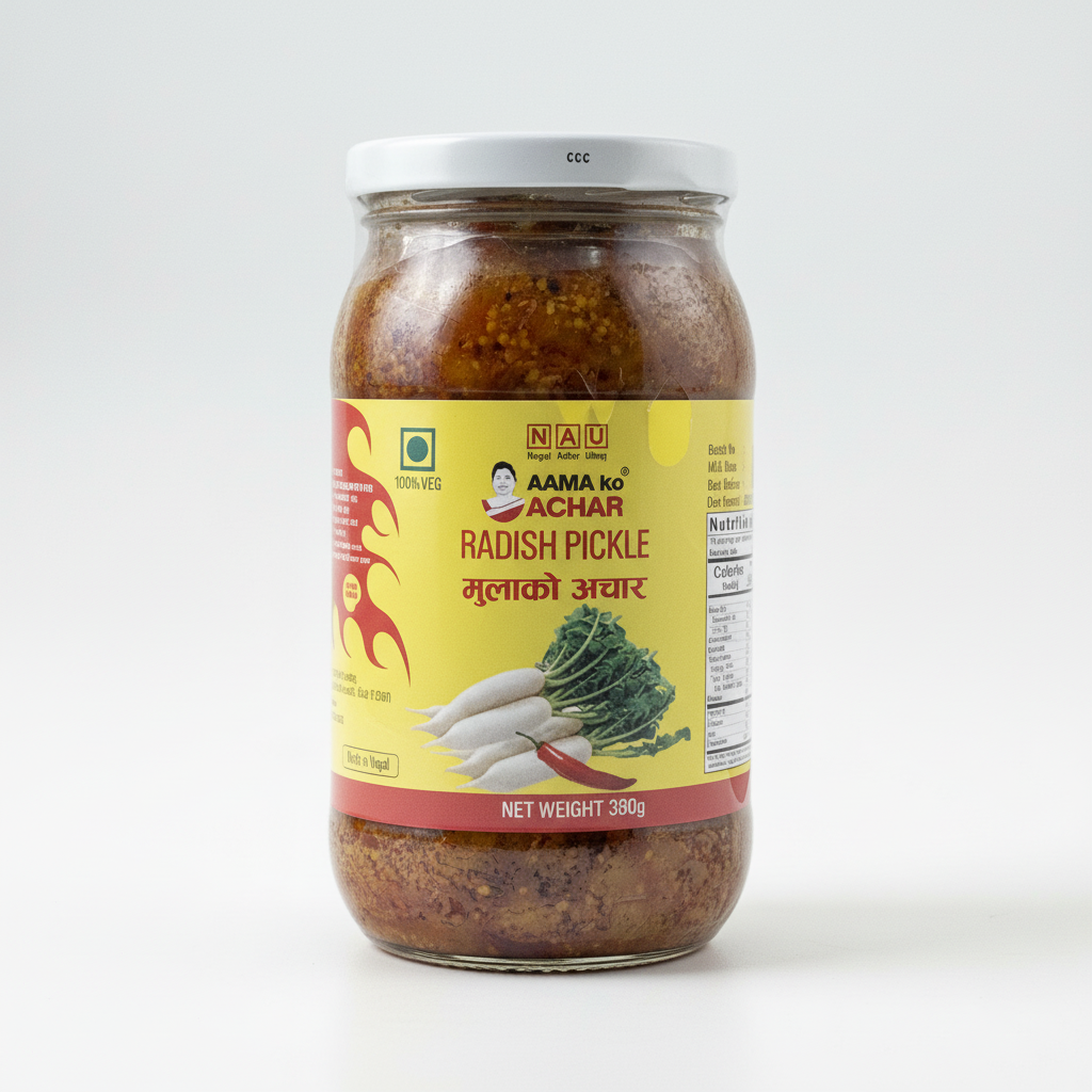 Aama ko Achar Radish Pickle (Mula ko Achar) | 380g Jar