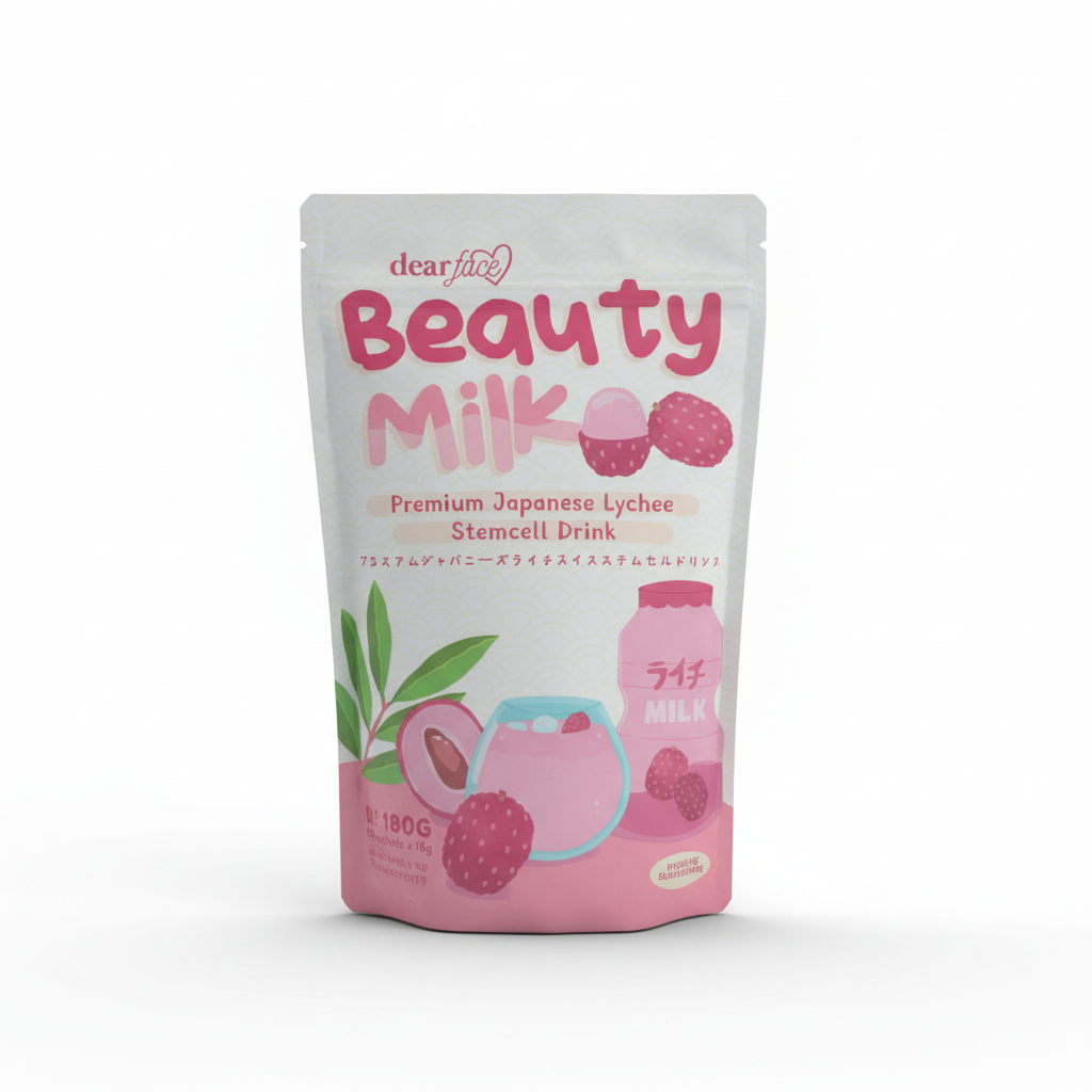 Dear Face Beauty Milk | Premium Japanese Stem Cell Drink (Lychee)