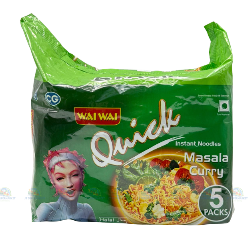Wai Wai Veg Curry Masala Noodles (Pack of 5)