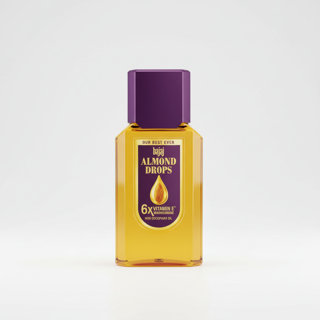Bajaj Almond Drops Hair Oil | 190ml Non-Sticky Formula
