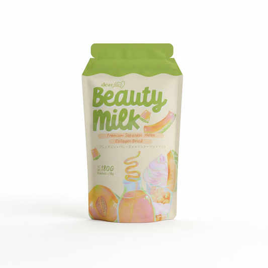 Dear Face Beauty Milk | Premium Japanese Melon Collagen Drink (10 Sachets)