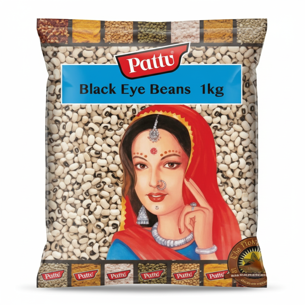 Pattu Black Eye Beans (Safed Lobia) | 1kg Premium Pack