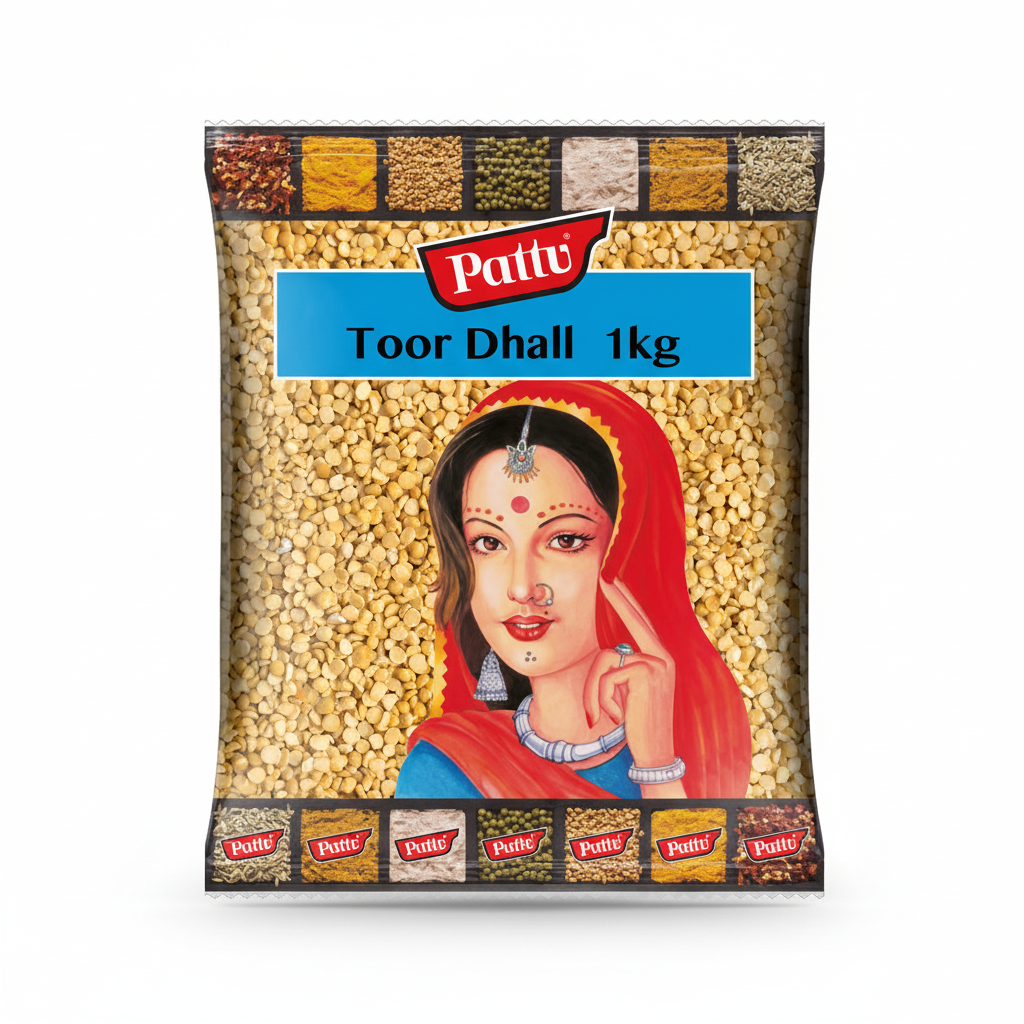 Pattu Toor Dhal (Split Pigeon Peas) | 1kg Premium Pack