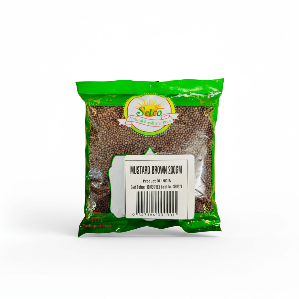 Selco Brown Mustard Seeds (Rai/Sarso) | 200g Premium Pack